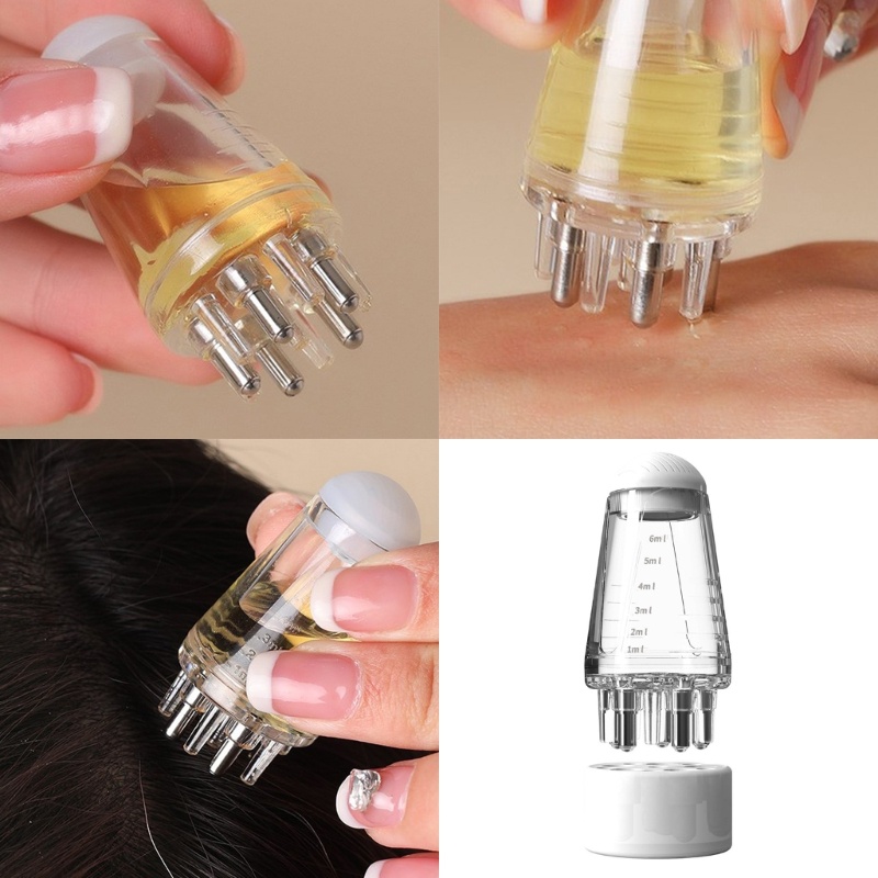 Shas Scalp Massage Hair Oil Applicator Hair Massager Scalp Applicator แปรงสําหรับเซรั่มปลูกผม
