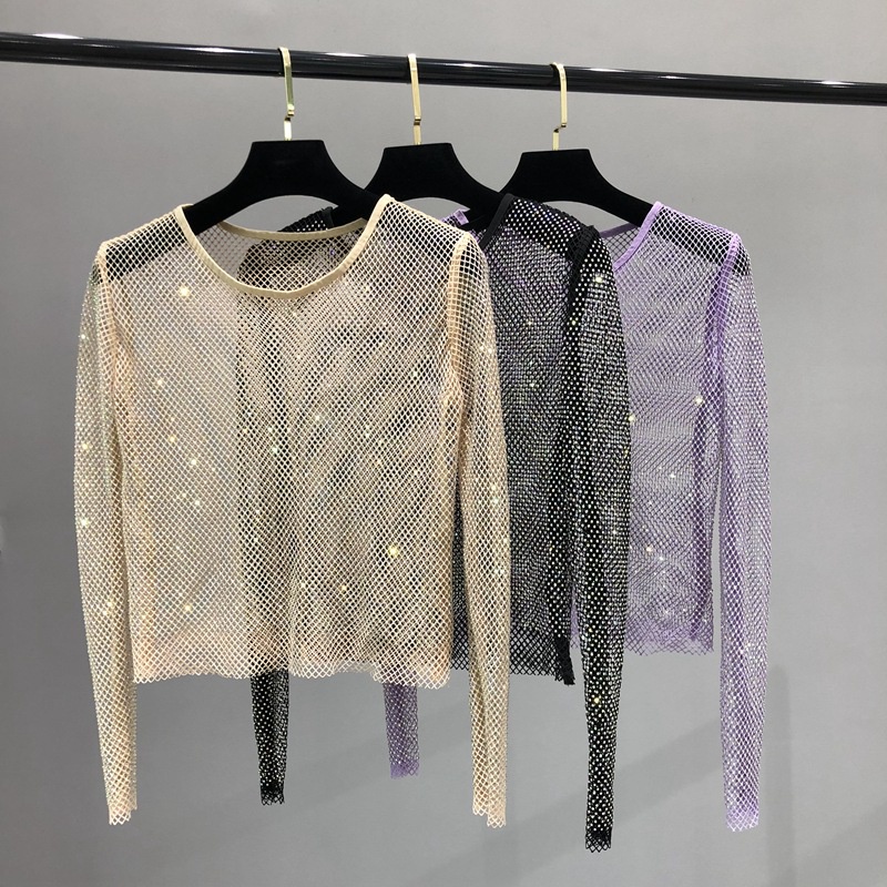 เสื้อผ้าตาข่ายเพชรแวววาว ใส่ได้ชาย ไญิง รุ่นWZ1002