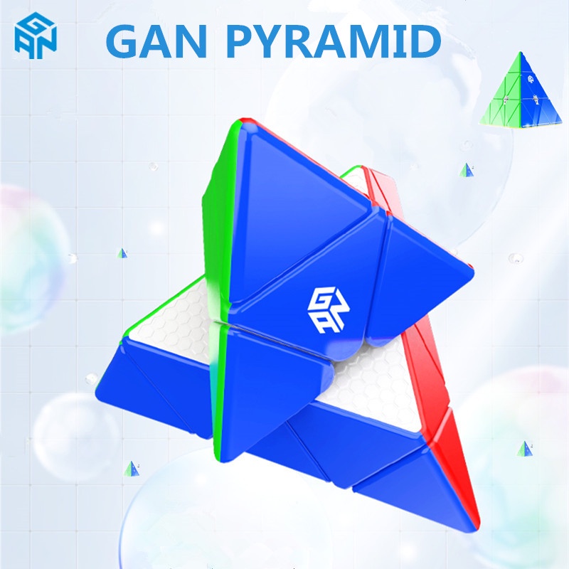 Gan Pyraminx ลูกบาศก์แม่เหล็ก พีระมิด UV 3x3 ของเล่นเสริมพัฒนาการเด็ก
