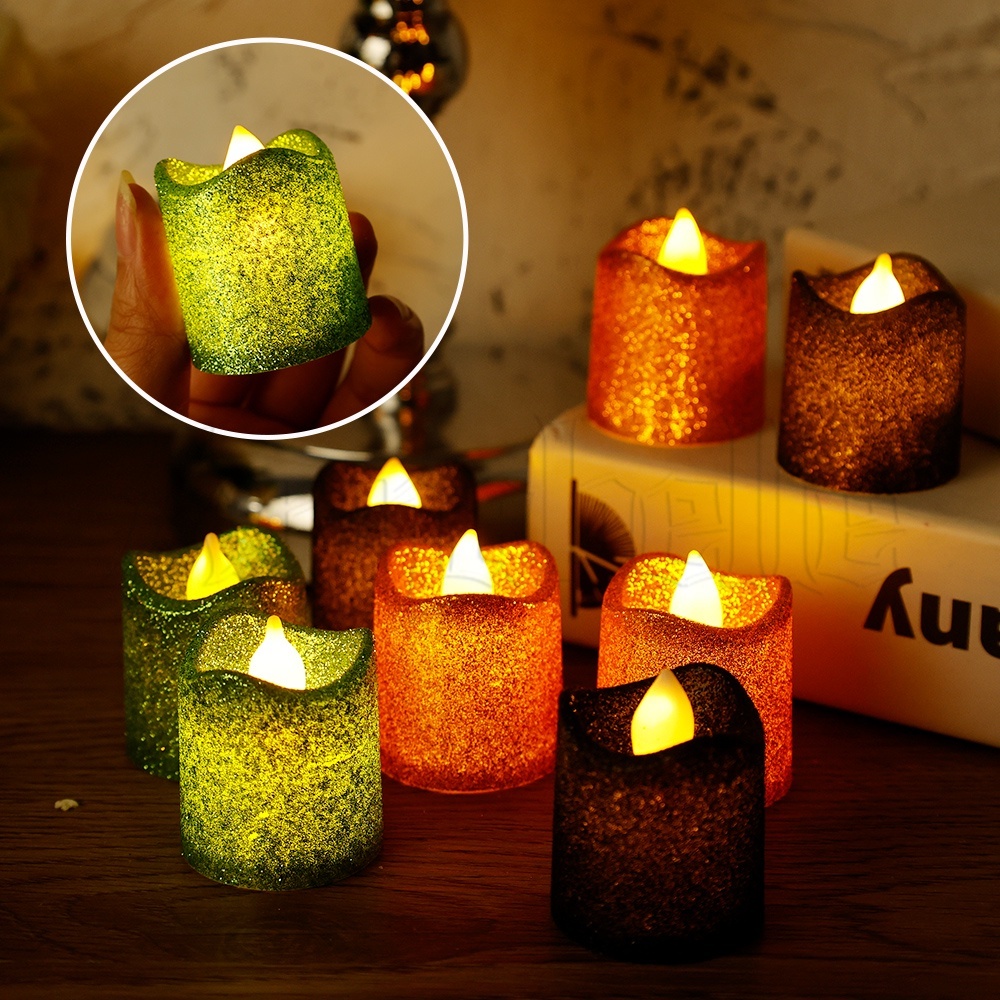 Romantic Love Heart Candle Light / Glitter LED Flameless Candle Light / Wishing Tea Lights / Battery Powered Glitter Wave Candle Lamp / Desktop Jewelry Lamp / Wedding Party Decoration