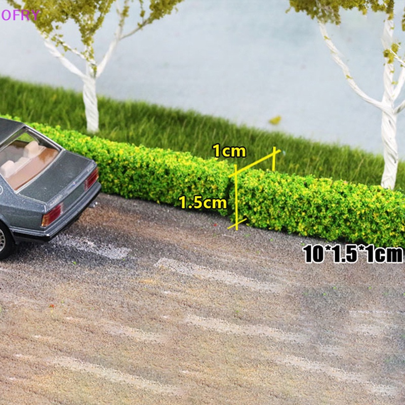 Of โมเดลรั้วหญ้าจําลอง สีเขียว DIY 2 ชิ้น