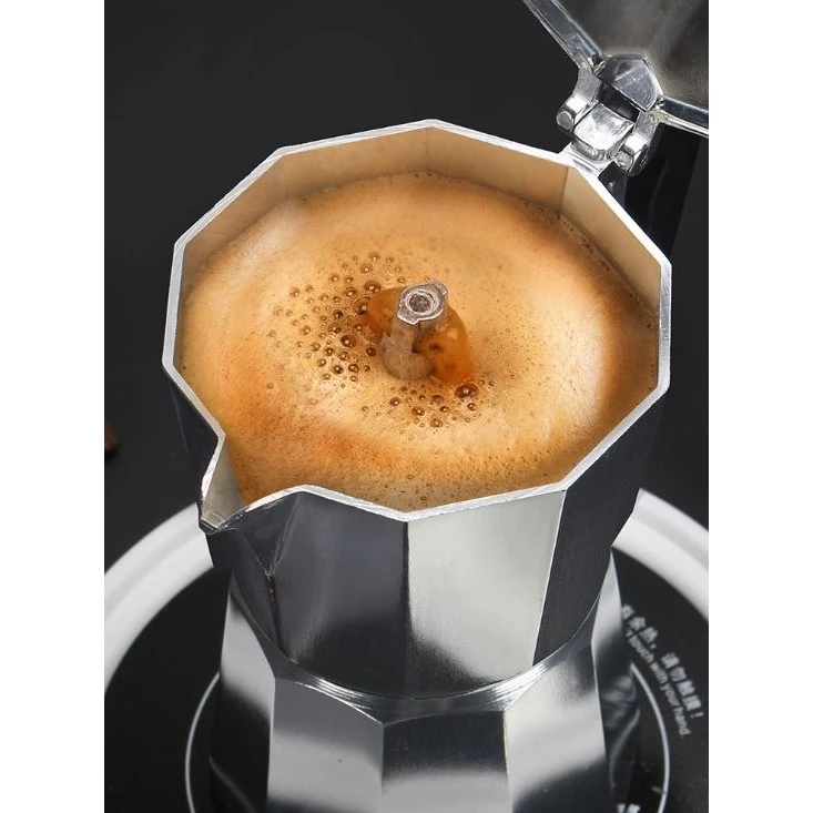 ☕☕☕ หม้อชงกาแฟ 150ml/600ml เครื่องชงกาแฟ มอคค่าพอท สำหรับ หม้อต้มกาแฟแบบแรงดัน กาต้มกาแฟสดแบบพกพา Moka Pot thumbnail 6