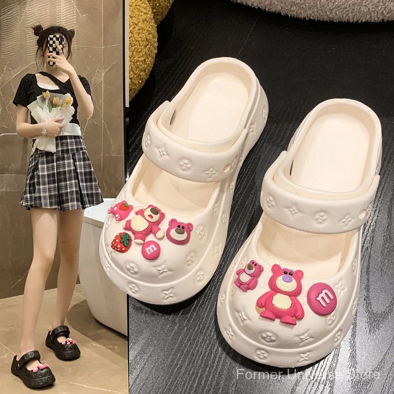 รองเท้าแตะ พื้นหนา ลายการ์ตูนเจ้าหญิง เหมาะกับเดินชายหาด แฟชั่นฤดูร้อน สําหรับผู้หญิง SH1423