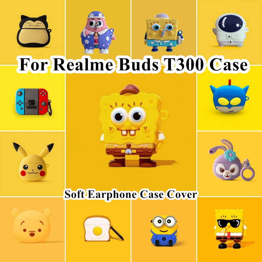 【Case Home】เคสซิลิโคนนิ่ม ลายการ์ตูนตลก สําหรับ Realme Buds T300 NO.2
