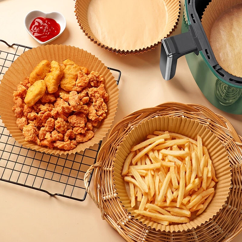 OMC 50แผ่น/แพ็ค กระดาษรองหม้อทอดไร้น้ํามัน กระดาษรองทอด air fryer กระดาษรองหม้อ thumbnail 7