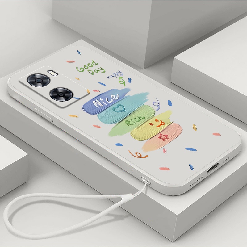 เคสโทรศัพท์ซิลิโคน ขอบตรง ลาย NICE สําหรับ oppo A57 4G 2022 oppo A77S oppo A77 5G 2022 DIY