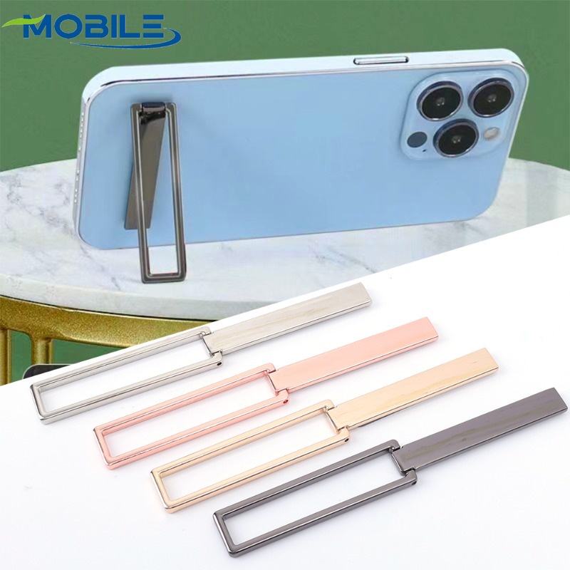 [ Featured ] อุปกรณ์ขาตั้งโลหะ มีกาวในตัว ทรงสี่เหลี่ยมผืนผ้า แบบพับได้ สําหรับวางโทรศัพท์มือถือ