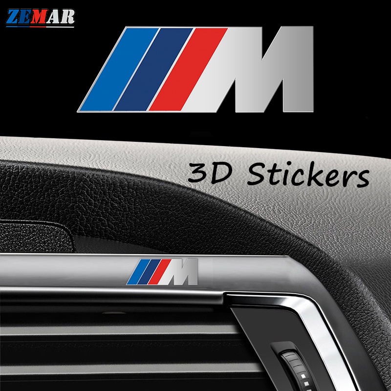 4/8 ชิ้น BMW M สติกเกอร์โลหะ ลายโลโก้ 3D สร้างสรรค์ สําหรับติดตกแต่งภายในรถยนต์ BMW G20 F10 E46 F30 E39 G30 E60 E90 X1 E84 645ci E63 E36 E30 X3 F25 X3 G01 X1 F48 F32 F34 E92 G22 F44 IX3 I4 IX