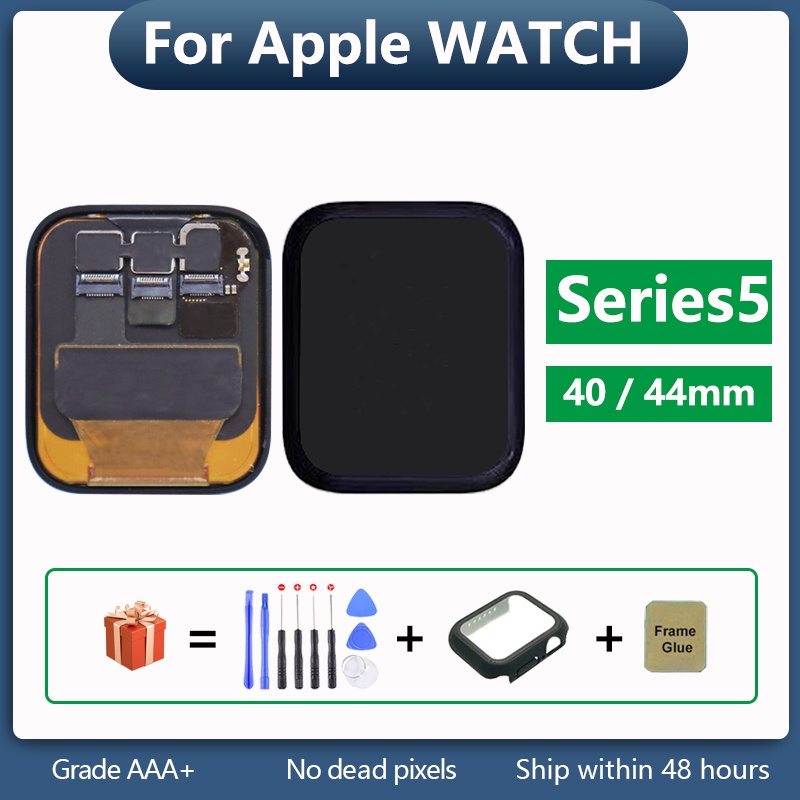 Oled อะไหล่หน้าจอสัมผัสดิจิทัล LCD 40 มม. 44 มม. สําหรับ Apple Watch Series 5 Edition Series 5