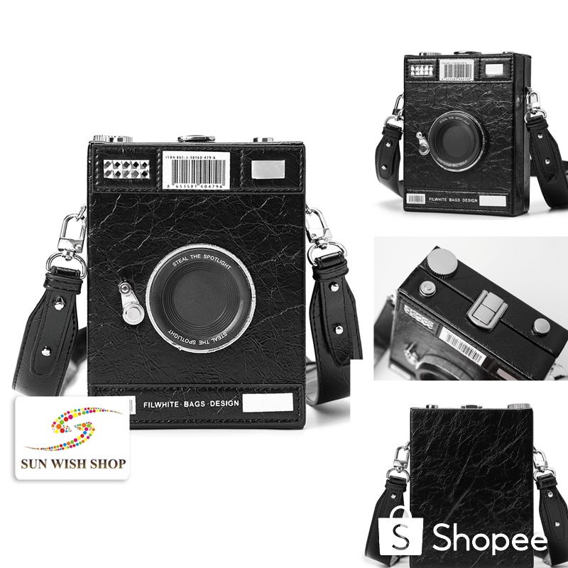 Sunwish -Tk HOT- Ja41 2023 กระเป๋าสะพายไหล่ ทรงสี่เหลี่ยม ขนาดเล็ก ใส่กล้องได้ สไตล์เรโทร สําหรับผู้ชาย