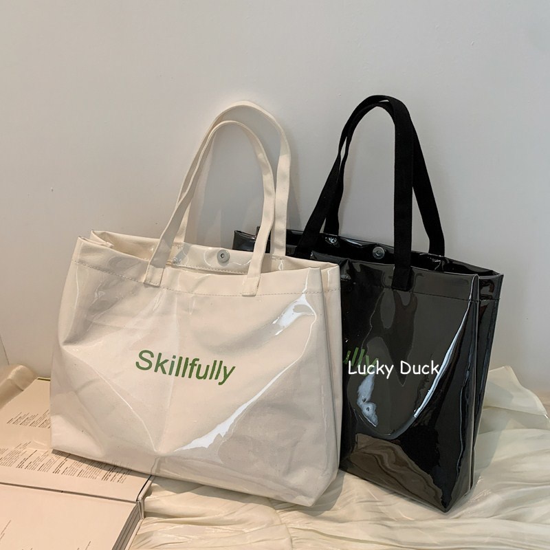 พร้อมส่ง กระเป๋าสะพายไหล่ ทรงโท้ท จุของได้เยอะ แฟชั่น ไฮเอนด์ สําหรับผู้หญิง และนักเรียน