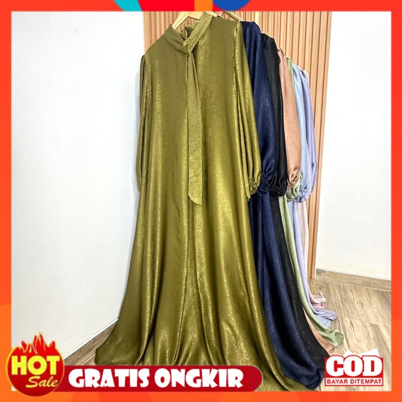 Adem Smooth Thick Fabric/Candy Outfitku - ชุด Kharina shimmer gamis Tille polos santorini silk