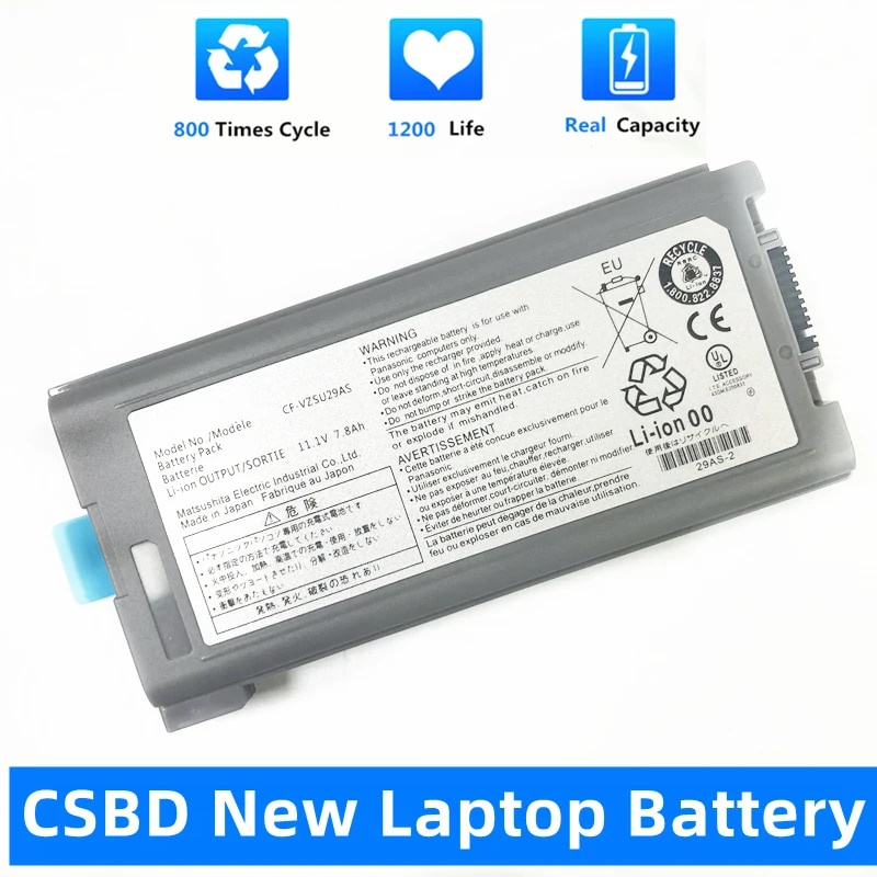แบตเตอรี่แล็ปท็อป 10.65V 8550mAh  CF-VZSU46 For Panasonic Toughbook CF-30 CF-31 CF-53 CF-VZSU46AU CF