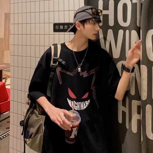 【M-8XL】เสื้อยืดแขนสั้นลําลอง พิมพ์ลายการ์ตูนปิกาจู คุณภาพสูง สไตล์เกาหลี สําหรับผู้ชาย และผู้หญิง