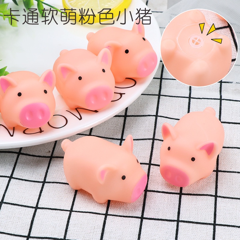 ลูกหมูกรีดร้อง สีชมพู น่ารัก สําหรับบีบ มีเสียง