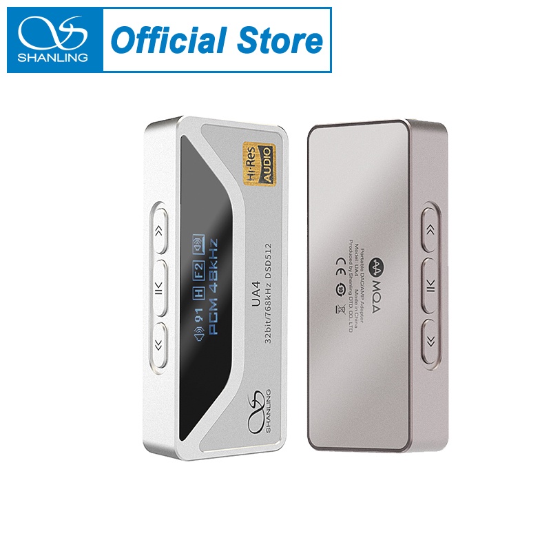 Shanling UA4 MQA เครื่องขยายเสียงหูฟัง USB DAC แบบพกพา ES9069Q 2* RT6863 PCM768 DSD512 เอาท์พุต 3.5 
