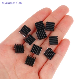 Myriadu ฮีตซิงก์ระบายความร้อน อลูมิเนียม ขนาด 8.8x8.8x5 มม. พร้อมแผ่นความร้อน สีดํา 10 ชิ้น