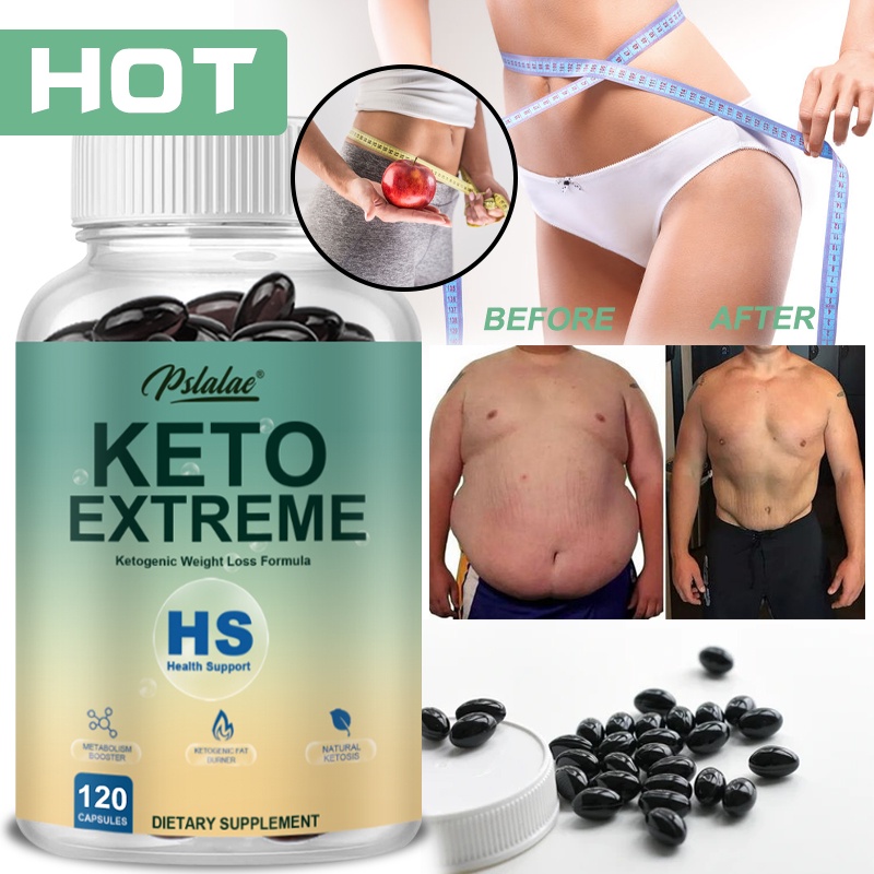 ผลิตในอเมริกา - KETO แคปซูลคีโตเจนิก - เผาผลาญไขมันในหน้าท้อง - สารระงับความอยากอาหาร - 30/60/120 แคปซูล