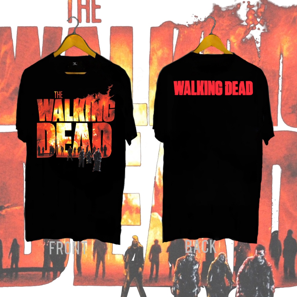 newtrend0.th เสื้อยืดพิมพ์ลายแฟชั่นเสื้อ The Walking Dead ลายไฟ ของแท้ S-5XL