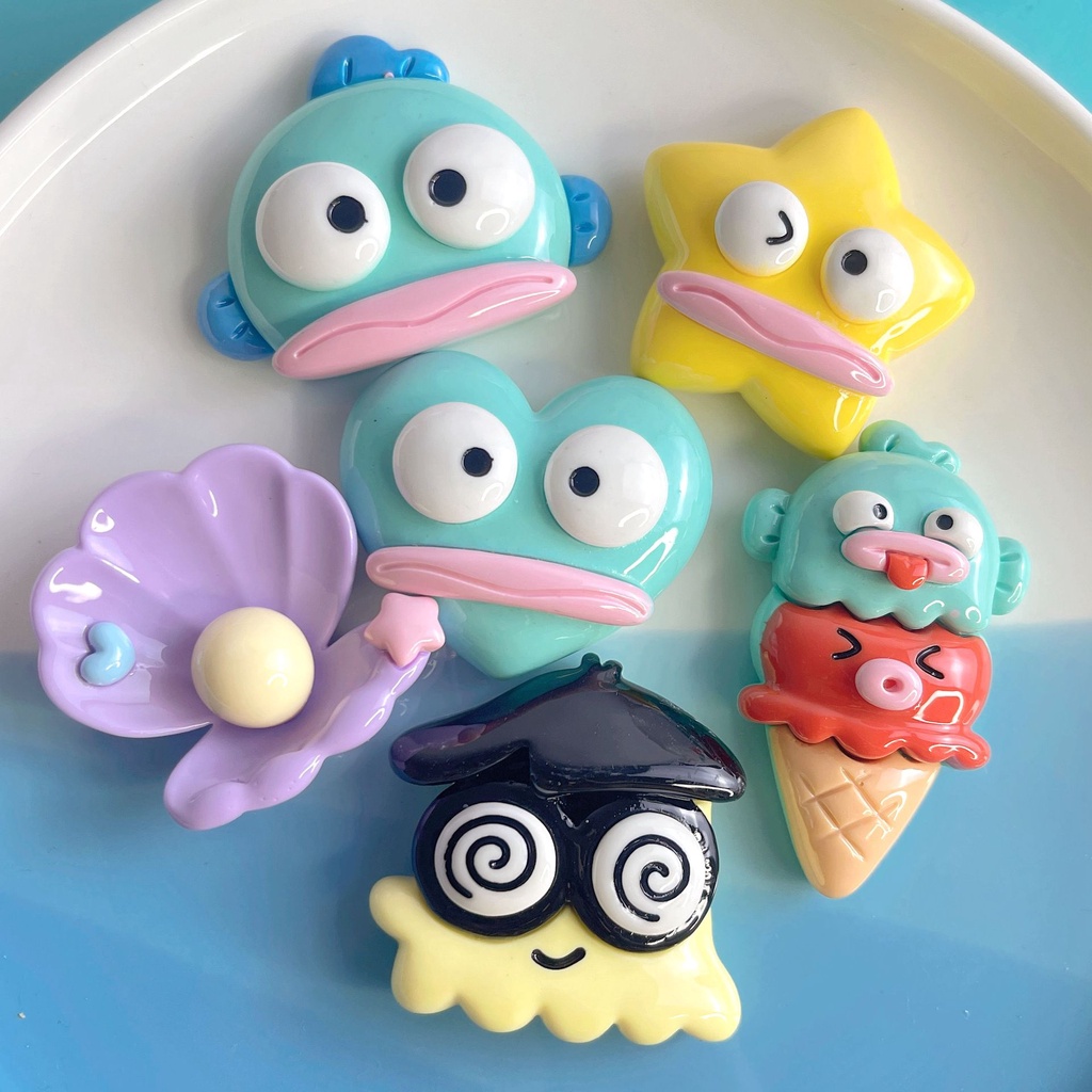 สติกเกอร์แม่เหล็ก ลายการ์ตูนมอนสเตอร์ ปลา 3D สําหรับติดตกแต่งตู้เย็น