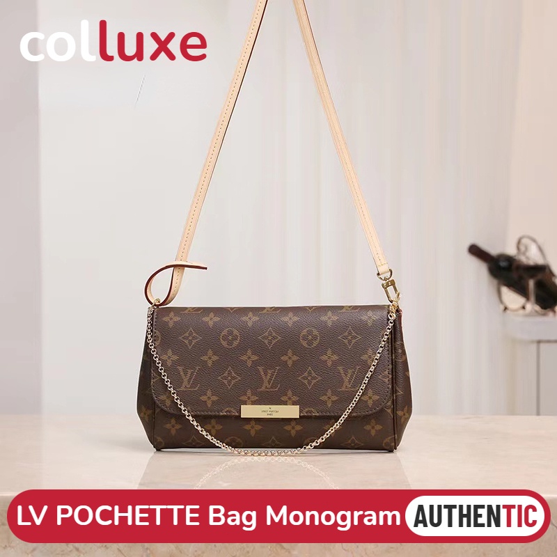 แบรนด์ใหม่และเป็นของแท้/หลุยส์วิตตอง Louis Vuitton LV กระเป๋ารุ่น POCHETTE Shoulder Bag M40718 Monogram