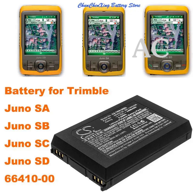 AC Cameron Sino 2400mAh battery 66450-00, BA-1405206 for Trimble 66410-00, Juno SA, Juno SB, Juno SC