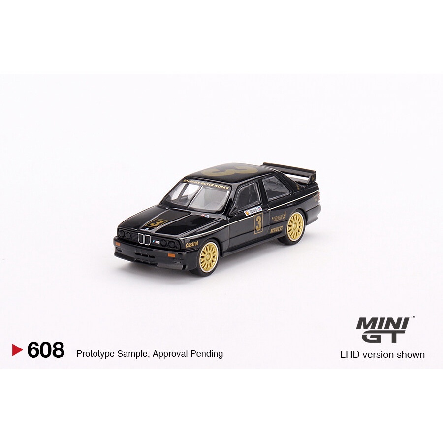 MINI GT No.608 BMW M3 #3 JPS Team BMW 1987 ATCC Championship Winner Australia Exclusive LHD MGT00608-L