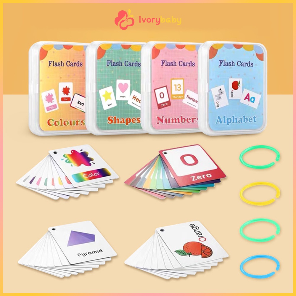 IVORYBABY แฟลชการ์ด flashcard บัตรคำภาษาอังกฤษ เกมส์ทายภาพ สื่อการเรียนการสอน เสริมพัฒนาการเด็ก แฟลชการ์ดคำศัพท์ บัตรภาพ