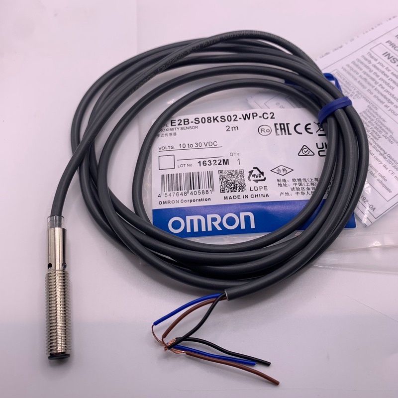 E2B-M12KS04-WP-C2 งานแท้ หัว 12mm จับโลหะ ระยะจับ 4mm 3 สาย NPN NC ไฟ 10 to 30VDC พร้อมส่งในไทยแท้ ค