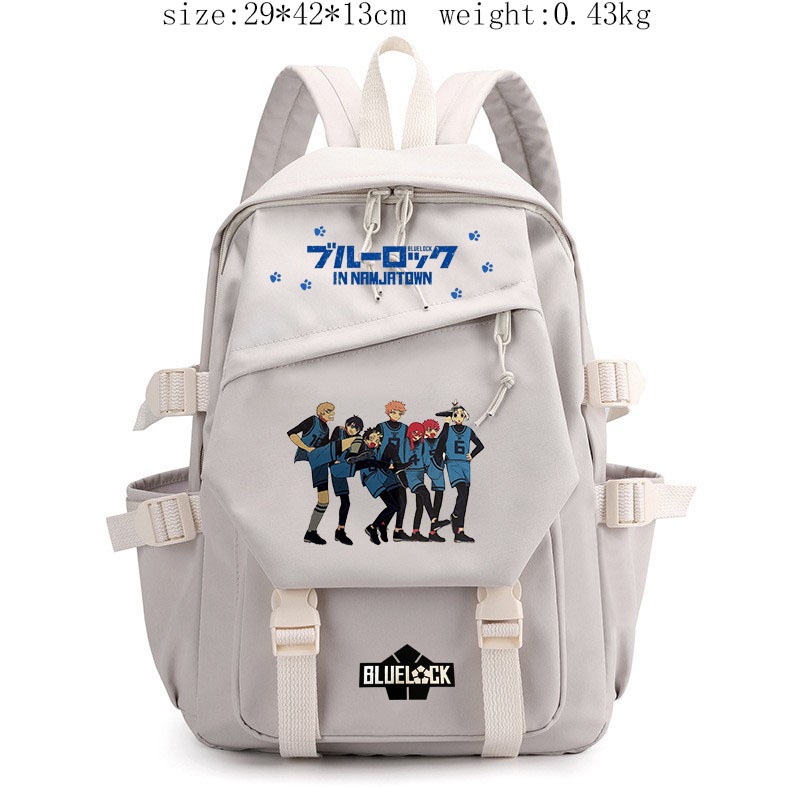 กระเป๋าเป้สะพายหลัง ลายการ์ตูนแอนิเมชั่น BLUE LOCK น่ารัก สองมิติ สไตล์ญี่ปุ่น สําหรับใส่คอมพิวเตอร์ นักเรียน