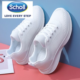 Scholl รองเท้าผ้าใบลําลอง ส้นแบน สไตล์เกาหลี สําหรับสตรี เหม…