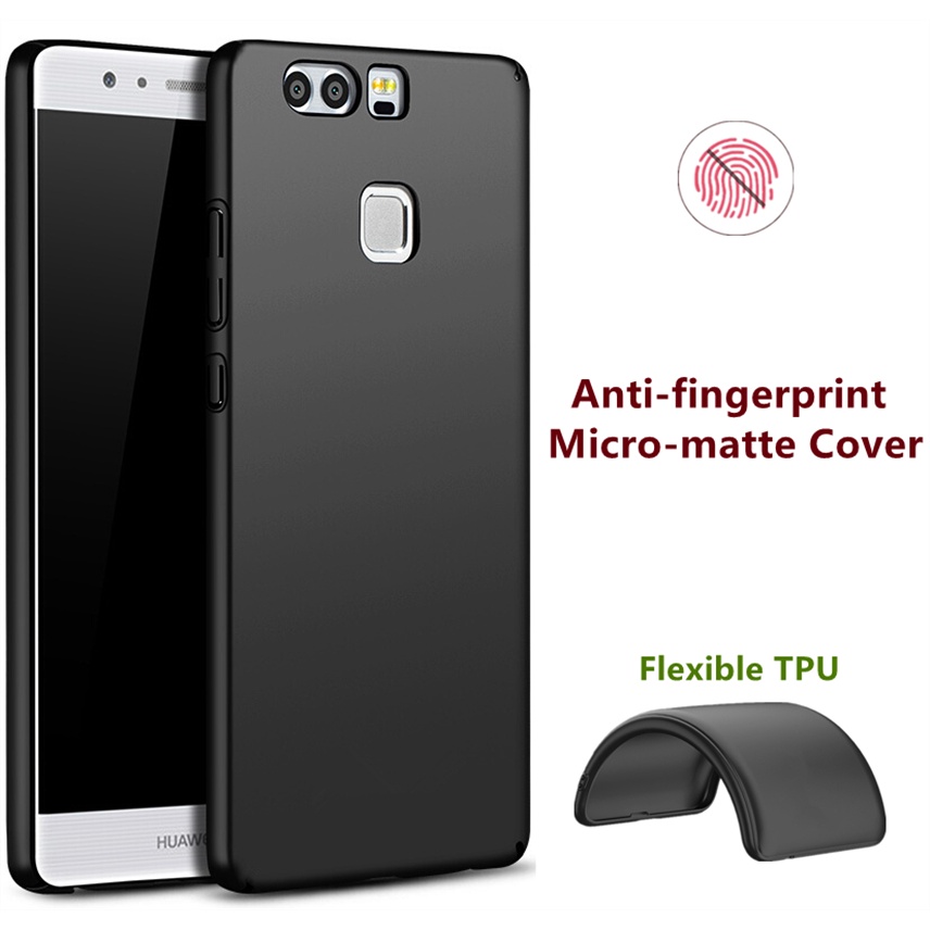 สําหรับ Huawei P9 Plus 5.5 นิ้ว VIE-L09 L29 ยืดหยุ่น TPU Minimalism ซิลิโคน Fine Matte Finish เคลือบป้องกันลายนิ้วมือ Jelly Case
