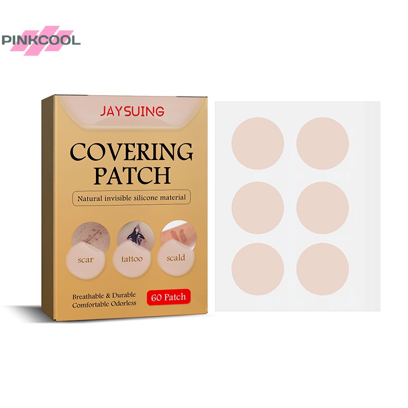 Pinkcool สติกเกอร์เทปคอนซีลเลอร์ ปกปิดรอยแผลเป็น กันน้ํา 60 ชิ้น