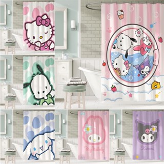 Sanrio ผ้าม่านอาบน้ํา ผ้าโพลีเอสเตอร์ กันน้ํา ลายการ์ตูนน่าร…