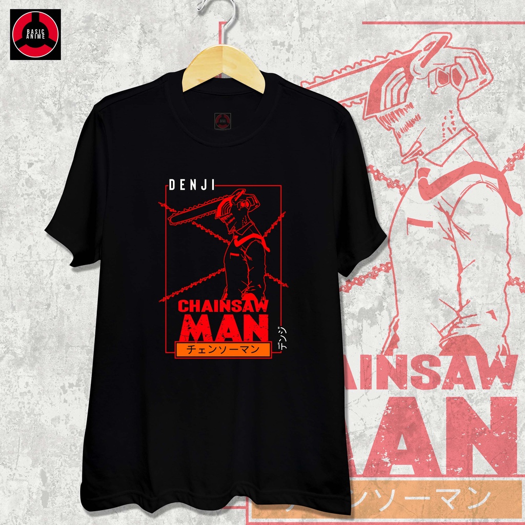 ความร้อน Chainsaw Man - Denji Chainsaw Devil Shirt Classic t shirt Cotton Shirt For Man Woman สีขาวผ
