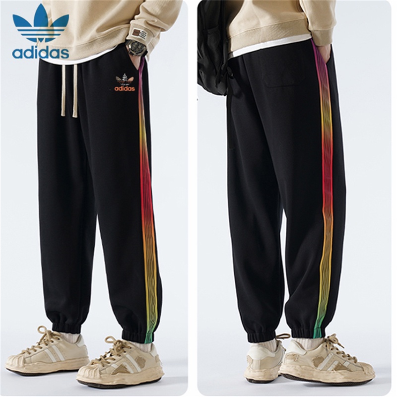 Adidas กางเกงฮาเร็มขายาวลําลอง ผ้าฝ้าย 100% ทรงตรง สําหรับผู้ชาย และผู้หญิง เหมาะกับการเล่นกีฬา