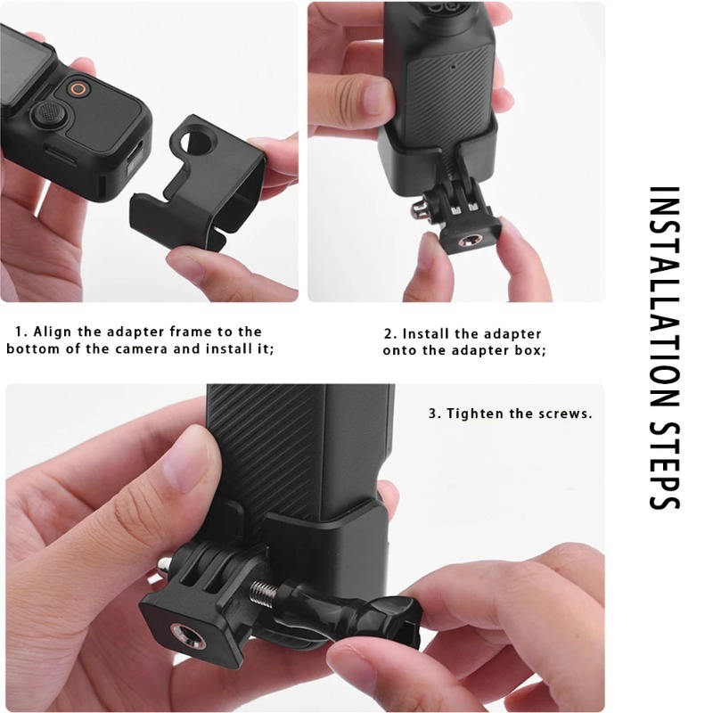 ชุดอุปกรณ์เสริม สําหรับ DJI Osmo Pocket 3 Head Strap Mount, Chest Mount Harness, Backpack Clip Holder - พร้อมอะแดปเตอร์เกลียว 1/4 นิ้ว