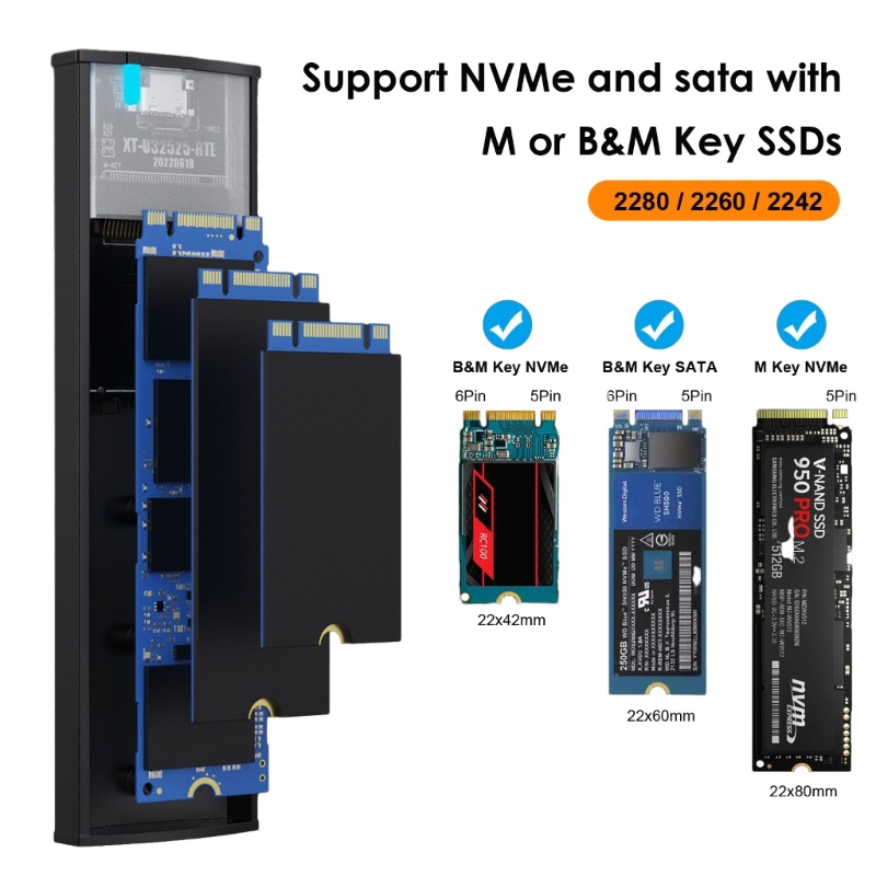 Winu M 2 SSD Enclosure USB3 1 Type C 10Gbps เคสอลูมิเนียมสําหรับถ่ายโอนข้อมูล