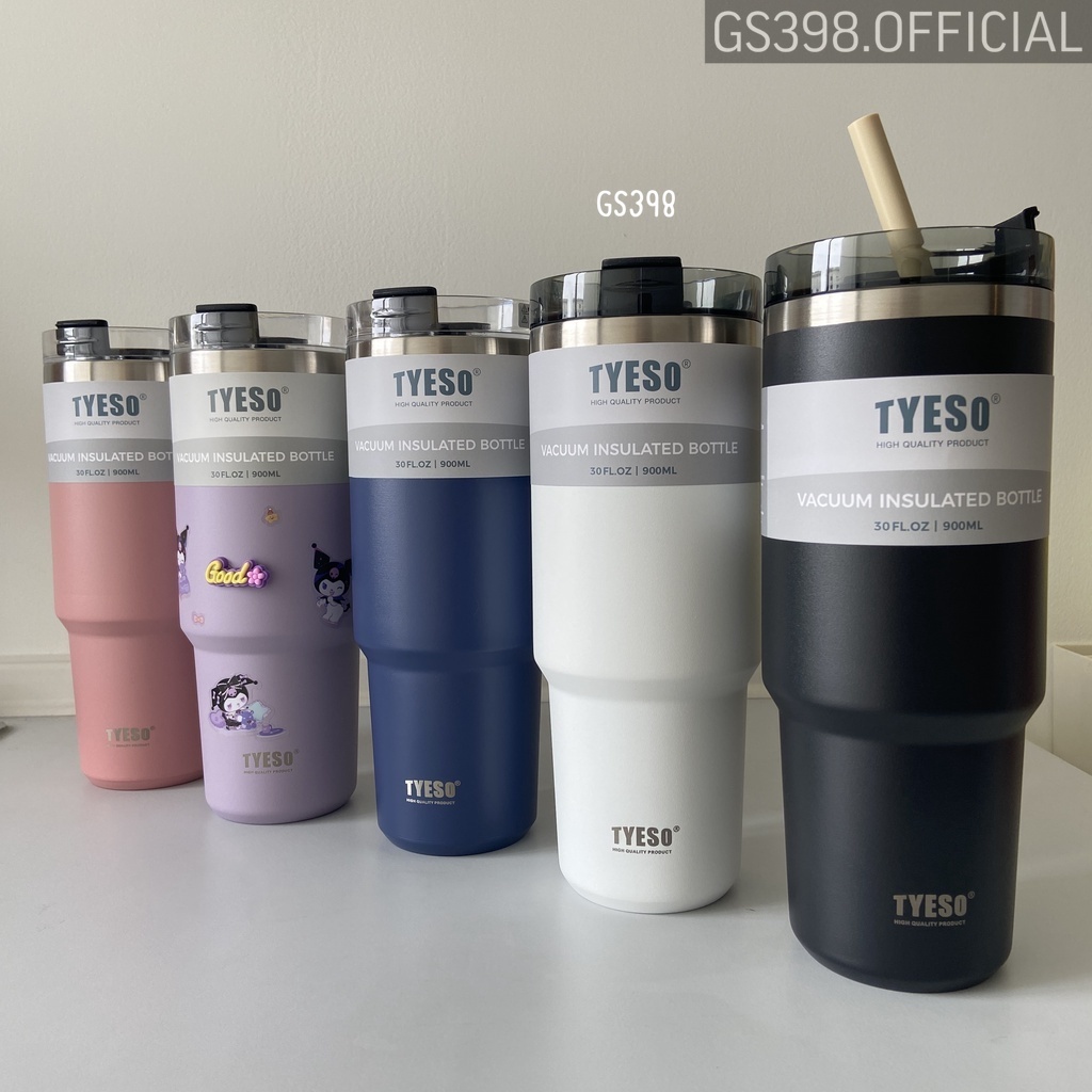 GS398 ลด15% สูงสุด20.-✅ TYESO ของแท้ 30OZแก้วเก็บความเย็น สแตนเลสแท้ รับประกันไอน้ำไม่เกาะแก้ว