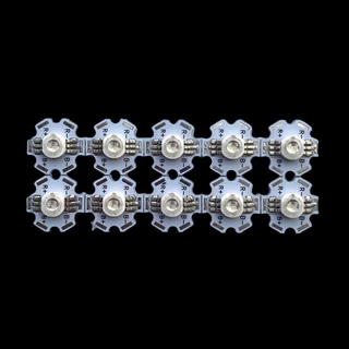 10 ชิ้น 1 วัตต์ 3 วัตต์ 5 วัตต์พลังงานสูงหลอดไฟ LED ไดโอดเต็มสเปกตรัมอบอุ่นเย็นธรรมชาติสีขาวสีแดงสีเขียว Royal Blue UV RGB พร้อม 20 มิลลิเมตร Star PCB