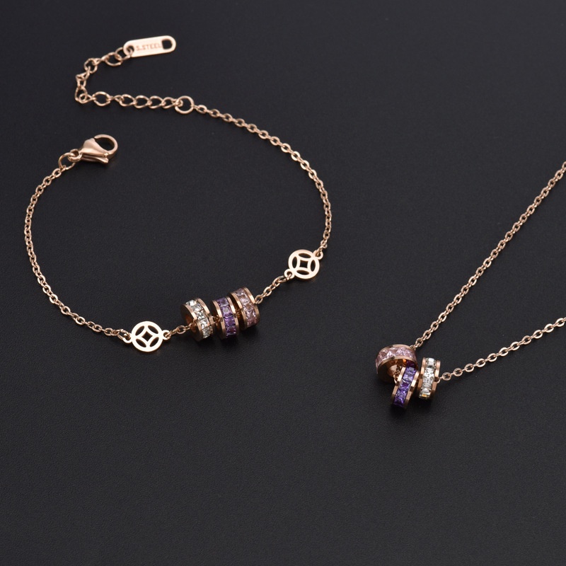 พร้อมส่ง สร้อยข้อมือ สเตนเลส สามในหนึ่งเดียว กระดิ่งลม โชคดี ขนส่ง ฮ่องกง ฮ่องกง ไท้ บาป น้ําแข็ง คริสตัล ความมั่งคั่ง ดึงดูดความมั่งคั่ง