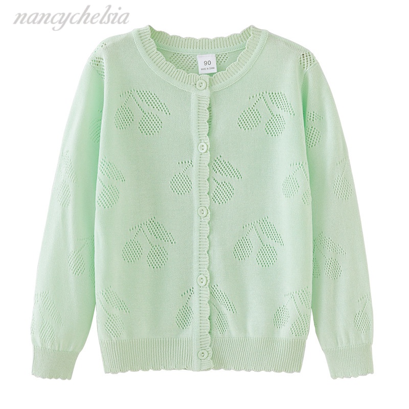 เด ็ กผู ้ หญิงสีเขียวถักเสื ้ อสเวตเตอร ์ ถักเด ็ กวัยหัดเดินเด ็ กแขนยาวแฟชั ่ นสบายๆแจ ็ คเก ็ ตเกาหลี