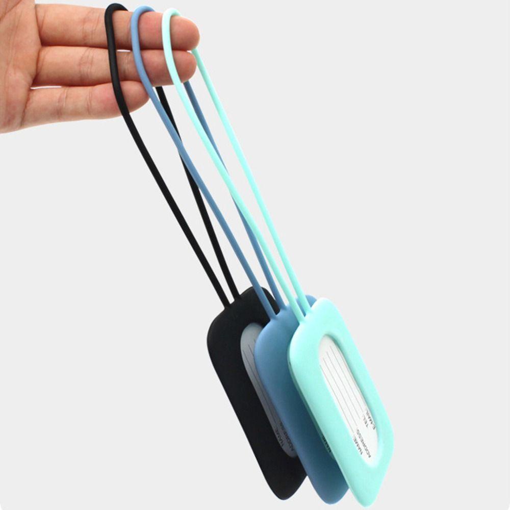 Imlon Portable Suitcase Identifier Tag, Soft Silicone Bags, Anti-lost with Lanyard Baggage Label Travel