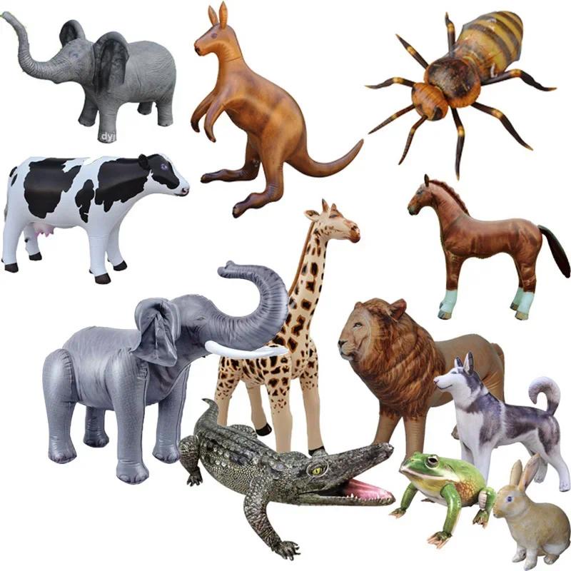 สัตว์เป่าลมยักษ์สัตว์ป่าบอลลูน Woodland ตกแต่งงานเลี้ยงวันเกิดของเล่นเด็ก Zebra Elephant Giraffe บอลลูน