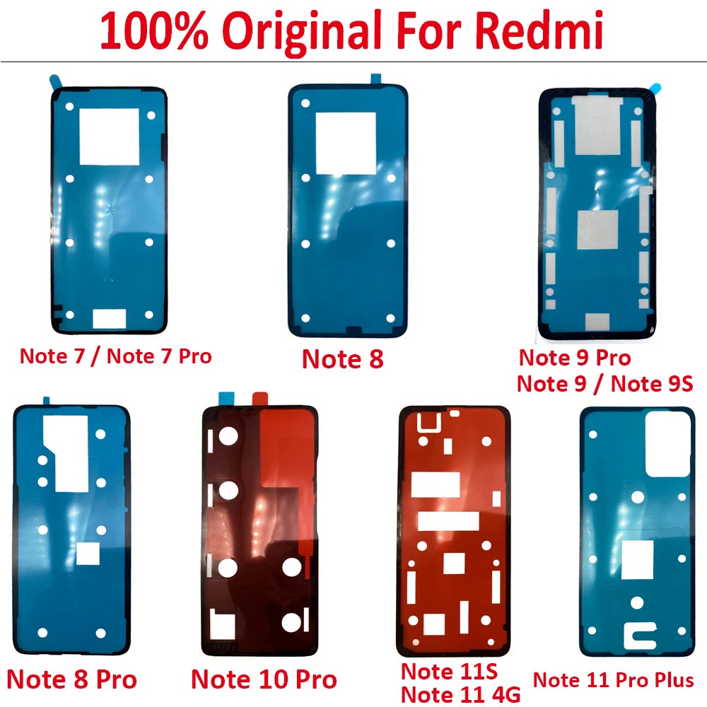 ของแท้ 100% สติกเกอร์ติดแบตเตอรี่ กันน้ํา มีกาวในตัว สําหรับ Xiaomi Redmi Note 10 7 8 9 11 4G Pro Plus 11S 9S
