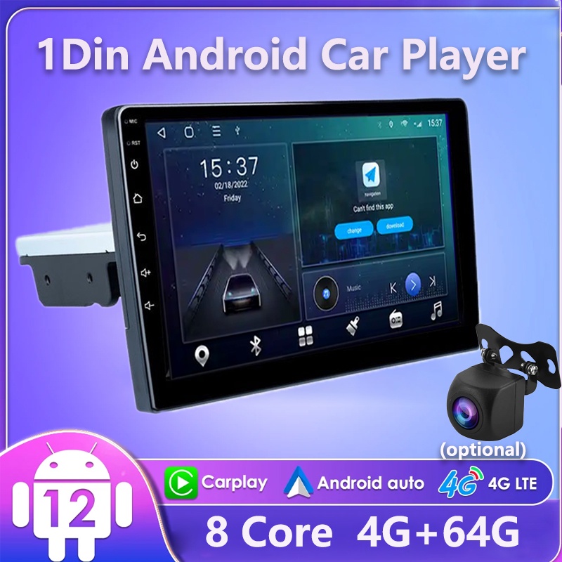 จอแอนดรอยด์ 1Din 8Core 4G+64G จอแอนดรอยด์ติดรถยนต์ 9/10 นิ้ว พร้อมช่องเสียบซิมการ์ด 4G วิทยุติดรถยนต