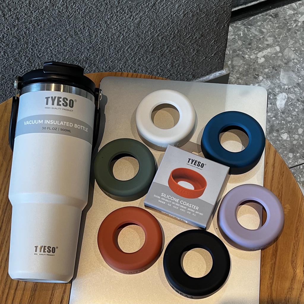 ยางรองแก้ว Tyeso ของแท้ ยางซิลิโคนอย่างดี หนา มีตราปั๊มโลโก้ พร้อมกล่อง รุ่น 8102&8103 ขนาด 600ML/20OZ - 1200ML/40OZ
