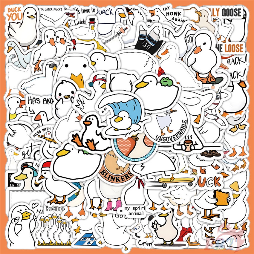 100Pcs/Set ❉ Funny Duck Mini Stickers ❉ DIY Waterproof Fashion Doodle Decals Stickers