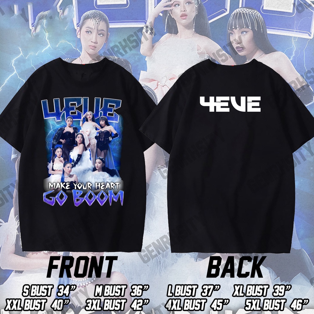 เสื้อยืดแฟชั่นใหม่ เสื้อ 4EVE อัลบั้ม Cotton พิมพ์ลายกราฟฟิค สไตล์เกาหลี แฟชั่น Unisex ไซซ์ S-5XL