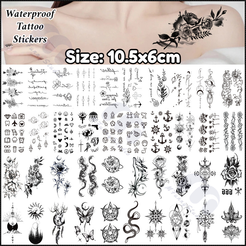 【MF Magic Tattoo】สติกเกอร์รอยสักชั่วคราว ขนาดเล็ก 10.5x6 ซม. กันน้ํา สําหรับ 10-15 วัน